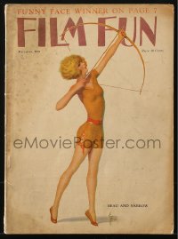 5f1028 FILM FUN magazine December 1925 sexy pin-up girl cover art by Enoch Bolles!