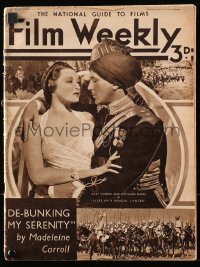 5f0595 FILM WEEKLY English magazine June 7, 1935 Gary Cooper & Burke in Lives of a Bengal Lancer!