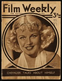 5f0594 FILM WEEKLY English magazine November 16, 1934 sexy Ginger Rogers in Finishing School!