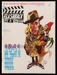 5f0711 FLASHBACK magazine September 1972 Jack Davis cover art of Humphrey Bogart & Woody Woodpecker!