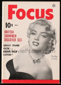 5f0713 FOCUS magazine May 1953 sexy Marilyn Monroe on the cover, British showmen discover sex!