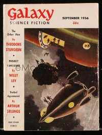 5f1239 GALAXY SCIENCE FICTION magazine September 1956 cool cover art by Jack Coggins!