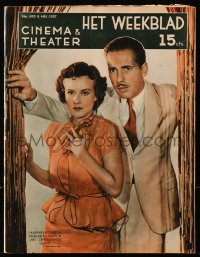 5f0507 HET WEEKBLAD Dutch magazine May 8, 1937 Humphrey Bogart & Margaret Lindsay!