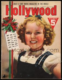 5f0734 HOLLYWOOD magazine December 1938 Shirley Temple on the cover, special holiday number!