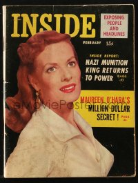 5f0747 INSIDE digest magazine Feb 1955 Maureen O'Hara's Million Dollar Secret, Nazi Munition King