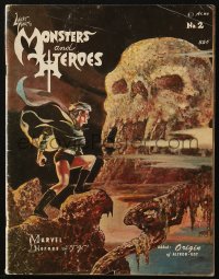 5f0758 LARRY IVIE'S MONSTERS & HEROES magazine March 1967 Larry Ivie art, Marvel Heroes of TV!