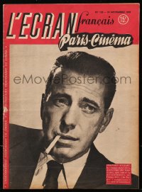 5f0544 L'ECRAN French magazine November 18, 1947 great cover portrait of smoking Humphrey Bogart!