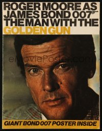 5f0572 MAN WITH THE GOLDEN GUN English promo magazine 1974 James Bond, unfolds to a 22x33 poster!