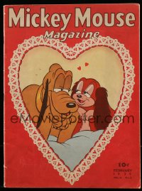 5f0778 MICKEY MOUSE MAGAZINE comic book February 1939 articles with Walt Disney cartoon characters!