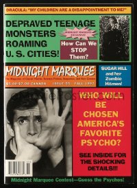 5f1495 MIDNIGHT MARQUEE #55 magazine Fall 1997 who will be chosen America's favorite Psycho!