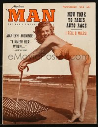 5f1215 MODERN MAN magazine Nov 1953 photographer Andre de Dienes knew Marilyn Monroe before it all!