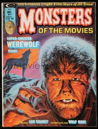5f0792 MONSTERS OF THE MOVIES #4 magazine December 1974 Stan Lee, Bob Larkin art of The Wolf Man!