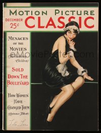 5f0802 MOTION PICTURE CLASSIC magazine December 1930 cover art of sexy Lila Lee by Marland Stone!