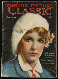5f0800 MOTION PICTURE CLASSIC magazine January 1930 great cover art of Lili Damita by Don Reed!