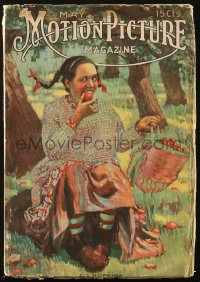 5f1119 MOTION PICTURE magazine May 1916 Sis Hopkins picking apples & eating them!