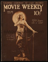 5f1171 MOVIE WEEKLY magazine December 30, 1922 can Pola Negri & Charlie Chaplin be happy!