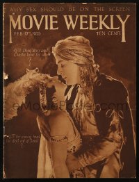 5f1176 MOVIE WEEKLY magazine February 17, 1923 will Doug, Mary & Charlie Chaplin leave the screen!