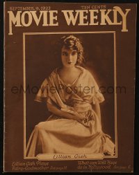 5f1166 MOVIE WEEKLY magazine September 9, 1922 Lillian Gish, what can Will Hays do in Hollywood!