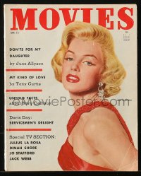 5f0832 MOVIES magazine June 1954 great cover portrait of Marilyn Monroe in River of No Return!