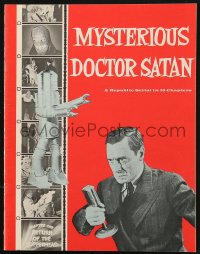 5f0835 MYSTERIOUS DOCTOR SATAN magazine 1970s great images from the masked hero Republic serial!
