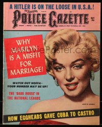5f0837 NATIONAL POLICE GAZETTE magazine May 1961 Marilyn Monroe, Hitler is on the loose in USA!