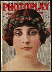 5f1052 PHOTOPLAY magazine May 1915 great cover art of Clara Kimball Young!