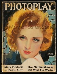5f1062 PHOTOPLAY magazine May 1931 great cover art of sexy Marlene Dietrich by Earl Christy!