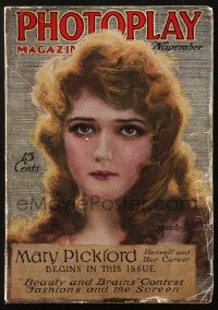 5f1053 PHOTOPLAY magazine November 1915 great cover art of Mary Pickford by Otto Toaspern!