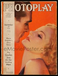 5f1063 PHOTOPLAY magazine September 1932 art of Gary Cooper & Tallulah Bankhead by Earl Christy!