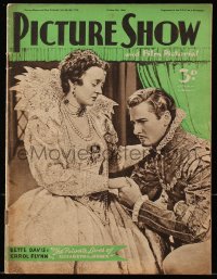 5f0601 PICTURE SHOW English magazine Oct 5, 1940 Bette Davis & Errol Flynn in Elizabeth of Essex!