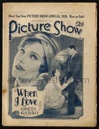 5f0598 PICTURE SHOW English magazine September 24, 1927 Greta Garbo in When I Love on the cover!