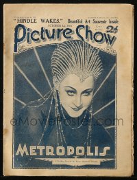 5f0597 PICTURE SHOW group of 3 English magazines 1927 Metropolis serialized in the three, ultra rare!