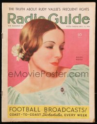 5f0891 RADIO GUIDE magazine October 24, 1936 great cover art of Helen Hayes by Charles E. Rubino!