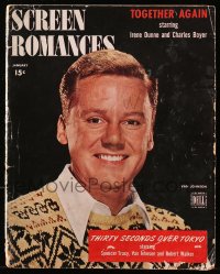 5f0924 SCREEN ROMANCES magazine January 1945 cover portrait of Van Johnson, great images & articles!