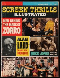 5f1255 SCREEN THRILLS ILLUSTRATED #9 magazine August 1964 Mask of Zorro, Alan Ladd, Buck Jones & more!