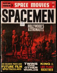 5f0948 SPACEMEN magazine September 1963 Hollywood's Astronauts, Twins from Other Worlds, space movies!