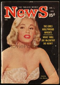 5f0845 NEWS digest magazine January 1, 1955 sexy Mamie Van Doren on the cover!