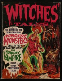 5f1006 WITCHES' TALES magazine December 1970 filled with great monster images & comic strips!