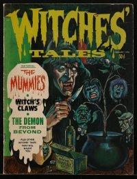 5f1003 WITCHES' TALES magazine February 1970 filled with great monster images & comic strips!