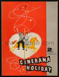 5f0367 CINERAMA HOLIDAY souvenir program book 1956 you feel like a participating member of the movie!