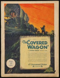 5f0371 COVERED WAGON souvenir program book 1923 great Hibbiker art of pioneers on The Oregon Trail!