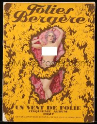 5f0017 FOLIES BERGERE stage show French souvenir program book 1927 topless Josephine Baker in color!