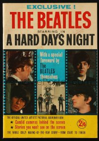 5f0568 HARD DAY'S NIGHT English magazine 1964 The Beatles, official UA pictorial souvenir book!