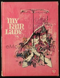 5f0432 MY FAIR LADY hardcover souvenir program book 1964 Audrey Hepburn & Rex Harrison by Bob Peak!