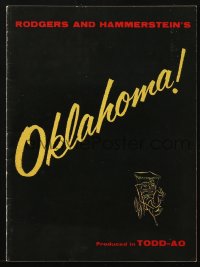 5f0436 OKLAHOMA souvenir program book 1956 MacRae, Shirley Jones, Rodgers & Hammerstein, TODD-AO!