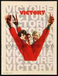 5f0485 VICTORY souvenir program book 1981 John Huston, Jarvis art of Stallone, Caine & Pele, soccer!