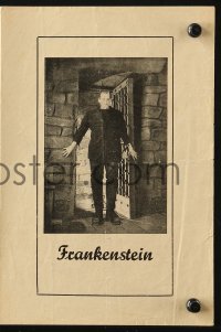 5f0197 FRANKENSTEIN Austrian program 1932 wonderful image of monster Boris Karloff, ultra rare!
