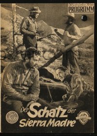 5f0228 TREASURE OF THE SIERRA MADRE Austrian program 1949 Humphrey Bogart, Tim Holt, Walter Huston!