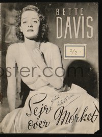 5f0247 DARK VICTORY Danish program 1939 Bette Davis is going blind, George Brent, different images!