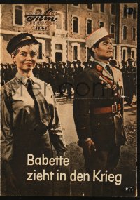 5f0139 BABETTE GOES TO WAR East German program 1963 different images of sexy Brigitte Bardot!